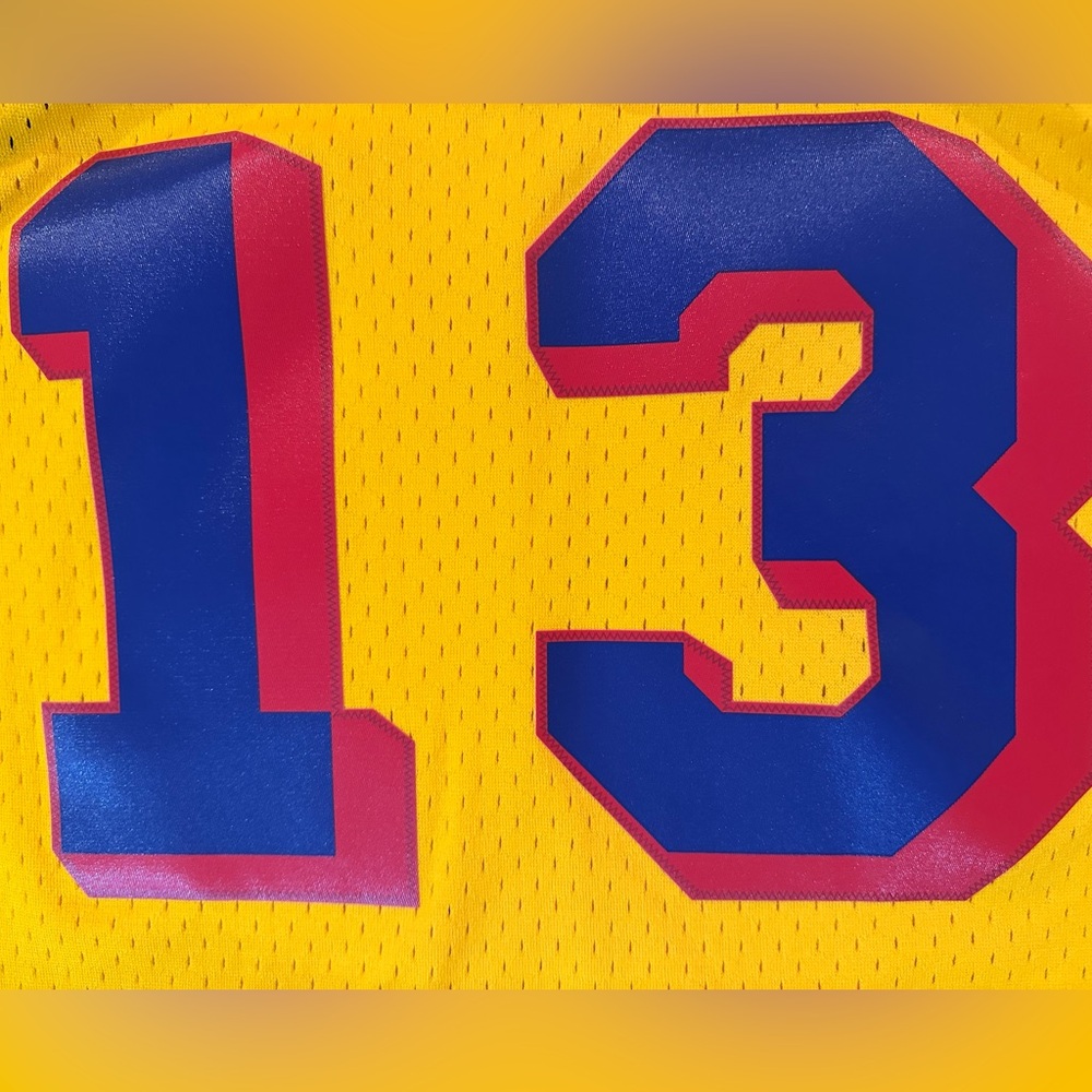 MITCHELL & NESS WILT CHAMBERLAIN L GOLDEN STATE WARRIORS $135 NWT SWINGMAN HWC - Picture 4 of 8
